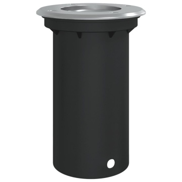 Lampă exterioară de sol, rotundă, negru, 10,5x10,5 cm, aluminiu - Img 2