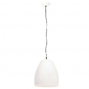 Lampă suspendată industrială, 25 W, alb, 42 cm, E27, rotund - Img 3