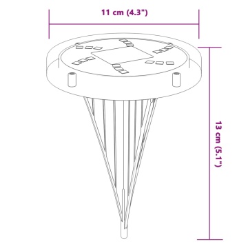 Lămpi solare cu țăruși de sol pentru exterior, 12 buc. alb cald - Img 6