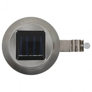 Lămpi solare de exterior cu LED, 6 buc., alb, 12 cm, rotund - Img 4
