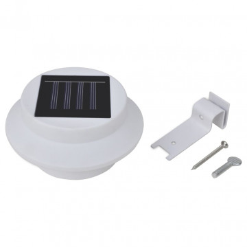 Lămpi solare de exterior pentru gard cu LED, 12 buc., alb - Img 4