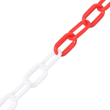 Lanț de avertizare, roșu și alb, 100 m, Ø6 mm, plastic - Img 2