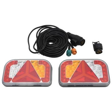 Lumini pentru remorcă, 2 buc., roșu, bec LED 12 V, 24x5x14,5 cm - Img 2