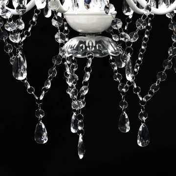 Lustră transparentă de cristal artificial cu 5 becuri - Img 9
