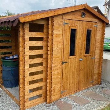 Magazie de grădină din lemn 9 ft x 7 ft x H7 ft / 4,47 m2 (capacitate 2 m3) - fara podele M386C - Img 12