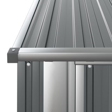 Magazie de grădină, gri, 180,5x97x209,5 cm, oțel galvanizat - Img 5