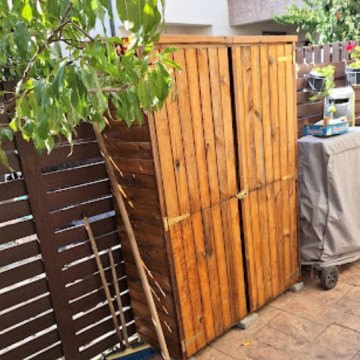 Magazie unelte de grădină, 123x50x171 cm, lemn pin tratat - Img 8