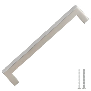 Mânere de dulap, 10 buc., argintiu, 160 mm, oțel inoxidabil - Img 3