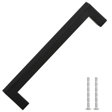 Mânere de dulap, 10 buc., negru, 160 mm, oțel inoxidabil - Img 3