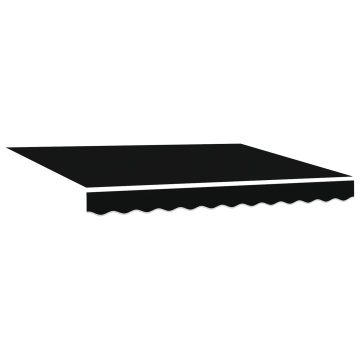 Marchiză manuală retractabilă cu LED neagră 300x250 cm, material de înlocuire pentru marchiză 3x2.5 m cadru negru - Img 2