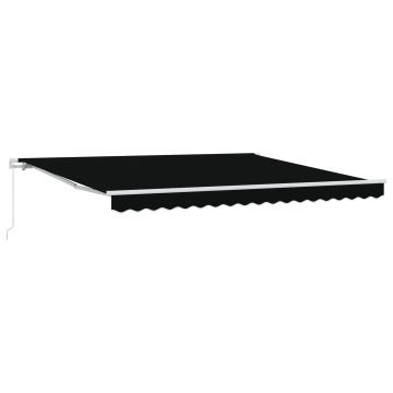 Marchiză manuală retractabilă neagră 400x300 cm, Țesătură de înlocuire pentru marchize pentru cadru de 4x3 m negru - Img 2