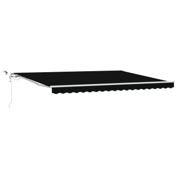 Marchiză Retractabilă Automată cu LED Neagră 450x300 cm, Material de Înlocuire pentru Marchiză 4.5x3 m Negru - Img 2