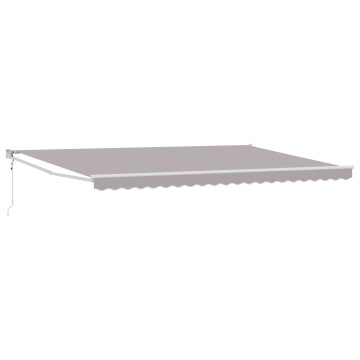 Marchiză retractabilă automată Gri 500x300 cm, Material de schimb pentru marchiză 5x3 m Gri - Img 2