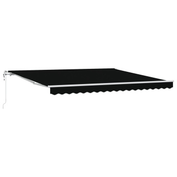 Marchiză retractabilă automată neagră 400x300 cm, material de înlocuire pentru marchiză 4x3 m cadru negru - Img 2