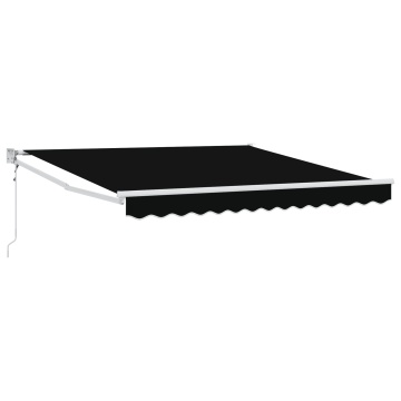 Marchiza retractabilă automată Negru 350x250 cm, Material de înlocuire pentru marchiză pentru cadru de 3.5x2.5 m Negru - Img 2