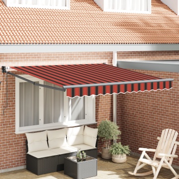 Marchiză retractabilă automată Portocalie și Gri 300x250 cm - Img 1