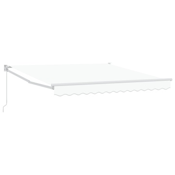 Marchiză retractabilă manuală Alb 300x250 cm, Material de înlocuire pentru marchiză pentru cadru de 3x2.5 m Alb - Img 2