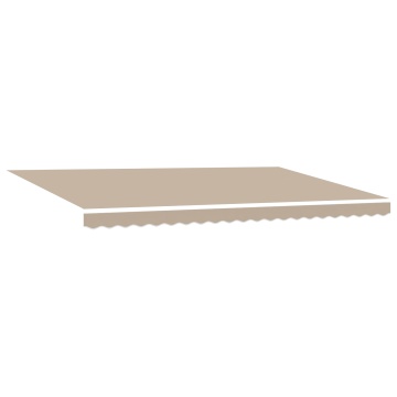 Marchiză retractabilă manuală Bej 500x300 cm, Material de înlocuire pentru marchiză pentru cadru de 5x3 m Bej - Img 2