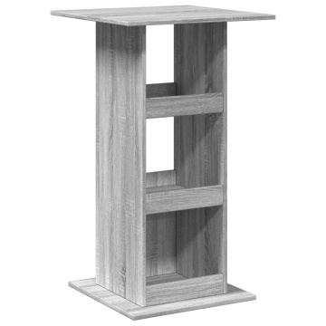 Masă bar cu depozitare sonoma gri, 60x60x102 cm, lemn prelucrat - Img 2