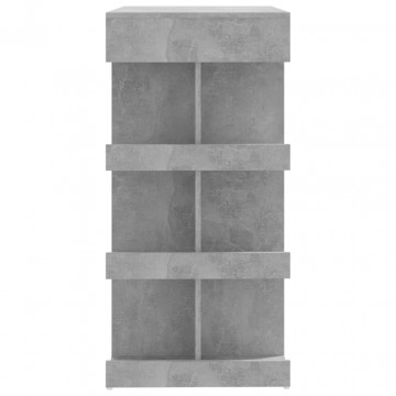 Masă bar cu raft de depozitare, gri beton, 100x50x101,5 cm, PAL - Img 5