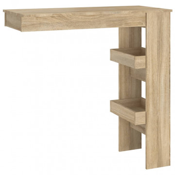 Masă bar de perete stejar sonoma 102x45x103,5 cm lemn compozit - Img 2