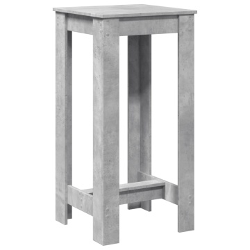 Masă bar, gri beton, 51x50x103,5 cm, lemn prelucrat - Img 2