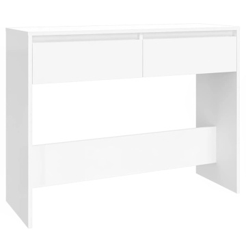 Masă consolă, alb, 100x35x76,5 cm, PAL - Img 2