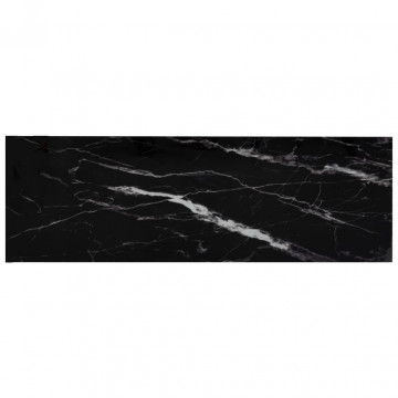 Masă consolă negru marmură&transparent 100x36x168 cm sticlă - Img 8