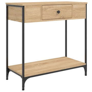Masă consolă, stejar sonoma, 75x34,5x75 cm, lemn prelucrat - Img 2