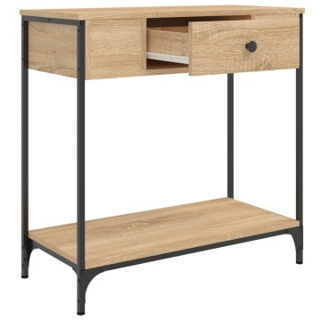 Masă consolă, stejar sonoma, 75x34,5x75 cm, lemn prelucrat - Img 8