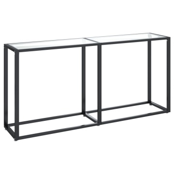 Masă consolă, transparent, 160x35x75,5 cm, sticlă securizată - Img 2