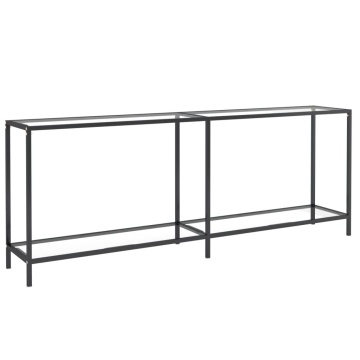 Masă consolă, transparent, 200x35x75,5 cm, sticlă securizată - Img 2