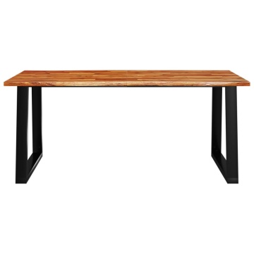Masă cu margini naturale, 180x90x75 cm, lemn masiv de acacia - Img 4
