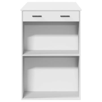 Masă de bar, alb, 102x70x103,5 cm, lemn prelucrat - Img 5