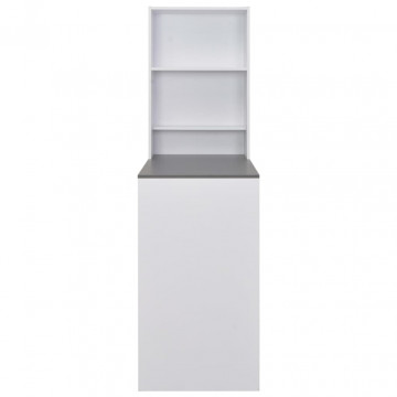 Masă de bar cu dulap, alb, 115 x 59 x 200 cm - Img 3