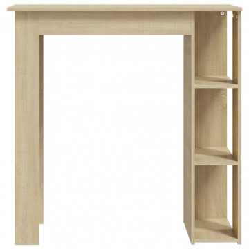 Masă de bar cu raft, stejar Sonoma, 102x50x103,5 cm, PAL - Img 3