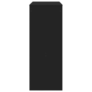Masă de bar cu rafturi, negru, 90x40x103,5 cm, lemn prelucrat - Img 8