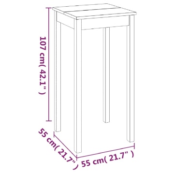 Masă de bar din MDF, negru, 55 x 55 x 107 cm - Img 5
