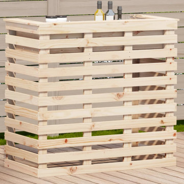 Masă de bar pentru exterior, 113,5x50x103 cm, lemn masiv de pin - Img 1