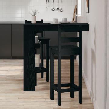 Masă de bar - Stejar Negru - 102x55x103.5 cm - Fabricată din Lemn Prelucrat - Img 4