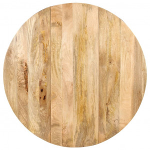 Masă de bucătărie, 110x76 cm, lemn masiv de mango, rotundă - Img 5