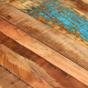 Masă de bucătărie, 118 x 60 x 76 cm, lemn masiv reciclat - Img 8