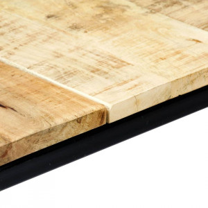 Masă de bucătărie, 140 x 70 x 75 cm, lemn masiv de mango brut - Img 5