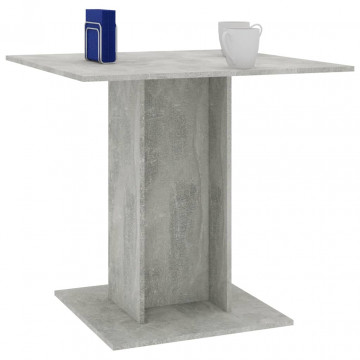 Masă de bucătărie, gri beton, 80x80x75 cm, PAL - Img 3
