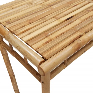 Masă de bucătărie pentru grădină, 110x55x75 cm, bambus - Img 6
