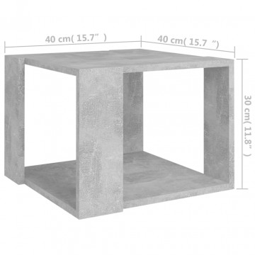 Masă de cafea, gri beton, 40x40x30 cm, lemn compozit - Img 5