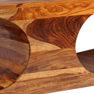 Masă de cafea, lemn masiv de palisandru 90x50x35 cm - Img 5