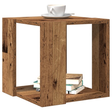 Masă de cafea Lemn vechi Lemn reciclat solid 32 x 32 x 30 cm - Img 3