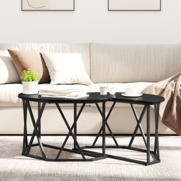 Masă de cafea Neagră din Stejar 80x80x42 cm din Lemn - Img 4