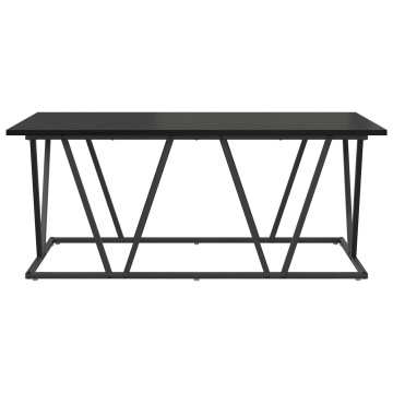 Masă de cafea Negru Stejar 100x50x40 cm din lemn compozit și metal - Img 4